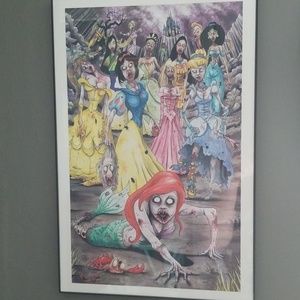 Disney Princess zombie 12x18 print